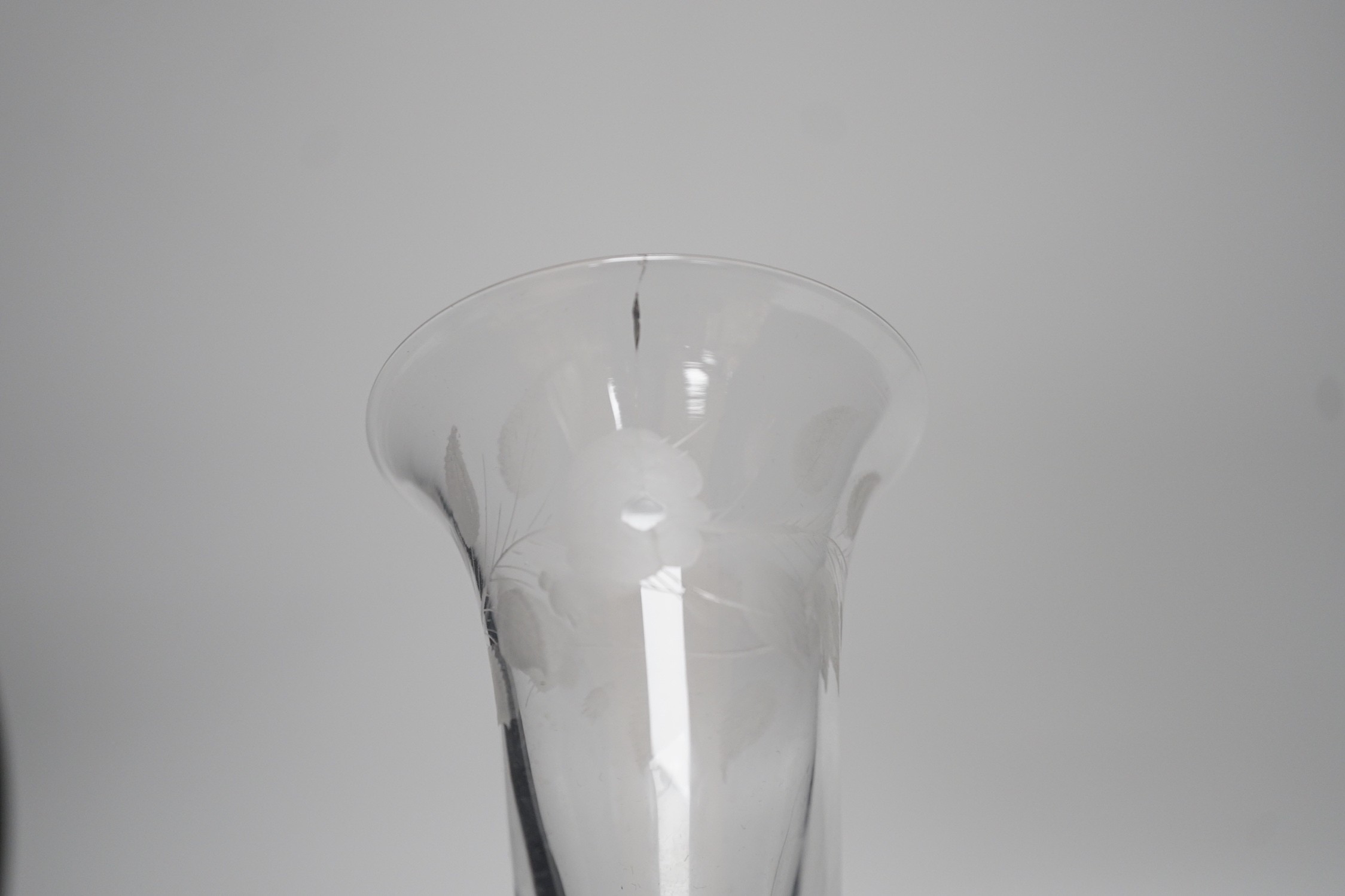 A quantity of 18th century and later glasses, tallest 18cms high